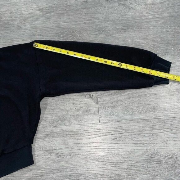 Reformation Sweatshirt Women's XS Hunter Cropped Pullover Long Sleeve Top Black - Picture 8 of 11